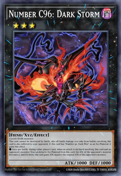 Number C96 Dark Storm Super Rare SHSP-EN046 Shadow Specters Yugioh card