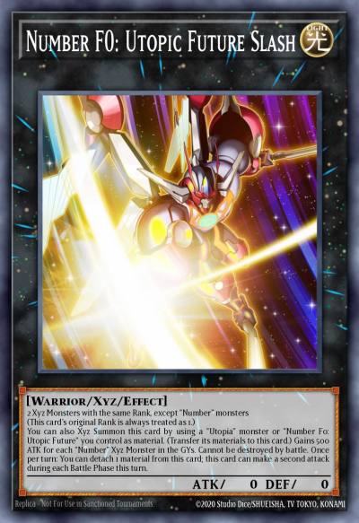 Number F0 Utopic Future Slash Secret Rare BLAR-EN046 Battles of Legend Armageddon Yugioh card