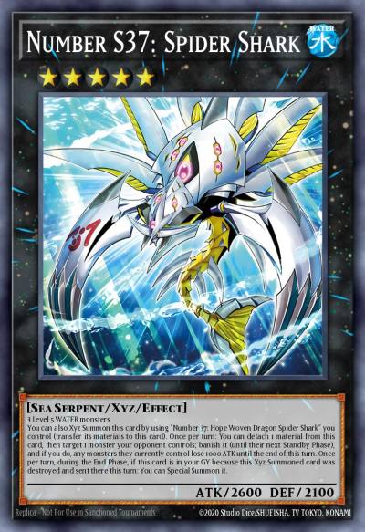 Number S37 Spider Shark New BLMM-EN037 Battles of Legend Monster Mayhem Yugioh card