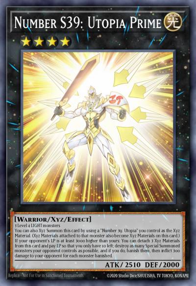 Number S39 Utopia Prime Super Rare MP16-EN043 2016 Mega-Tin Mega Pack Yugioh card