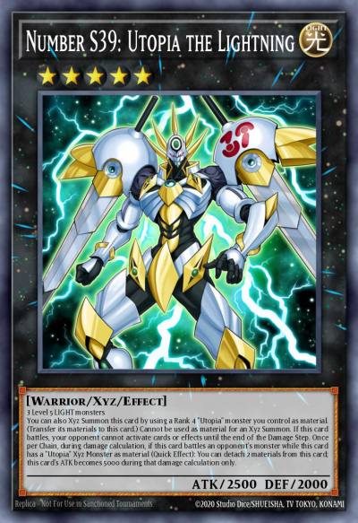Number S39 Utopia the Lightning Ultra Rare BLAR-EN070 Battles of Legend Armageddon Yugioh card