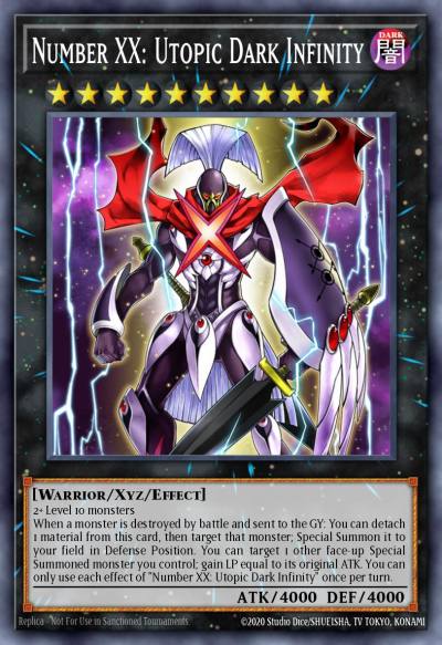 Number XX Utopic Dark Infinity Super Rare MP20-EN094 2020 Tin of Lost Memories Mega Pack Yugioh card