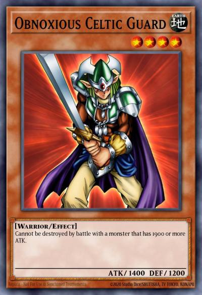 Obnoxious Celtic Guard Secret Rare CT1-EN006 Collectible Tins 2004 Yugioh card