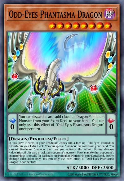 Odd-Eyes Phantasma Dragon Secret Rare BLCR-EN075 Battles of Legend Crystal Revenge Yugioh card