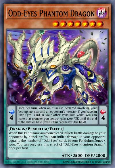 Odd-Eyes Phantom Dragon Common LEDD-ENC03 Legendary Dragon Decks Yugioh card