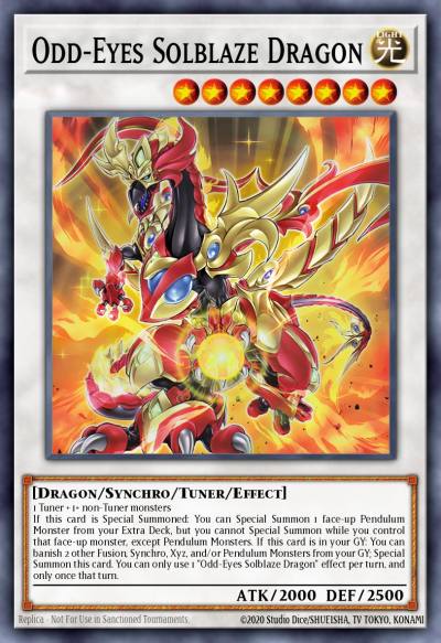 Odd-Eyes Solblaze Dragon New LAVD-ENO26 Legendary Arc-V Decks Yugioh card