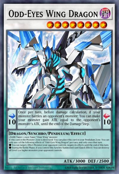 Odd-Eyes Wing Dragon Super Rare DIFO-EN098 Dimension Force Yugioh card