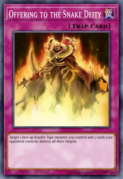 Offering to the Snake Deity Rare ANGU-EN060 Ancient Guardians Yugioh card
