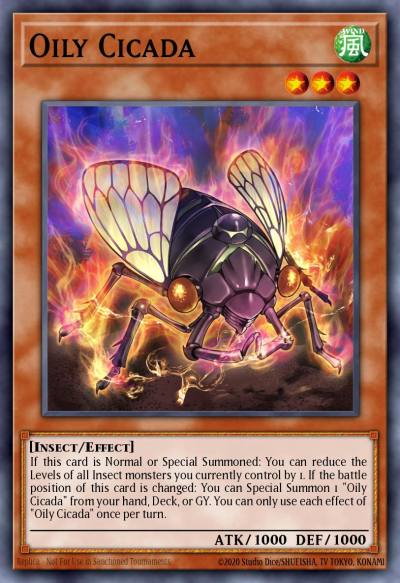 Oily Cicada Ultra Rare BLCR-EN027 Battles of Legend Crystal Revenge Yugioh card