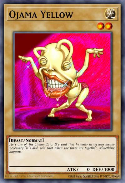 Ojama Yellow Common STAX-EN006 2-Player Starter Set Yugioh card