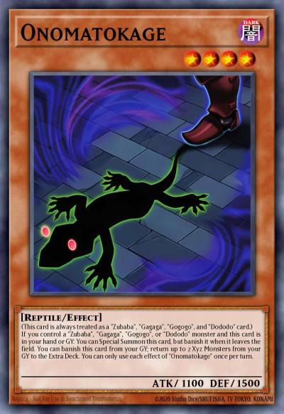 Onomatokage Common DOOD-EN007 Doom of Dimensions Yugioh card
