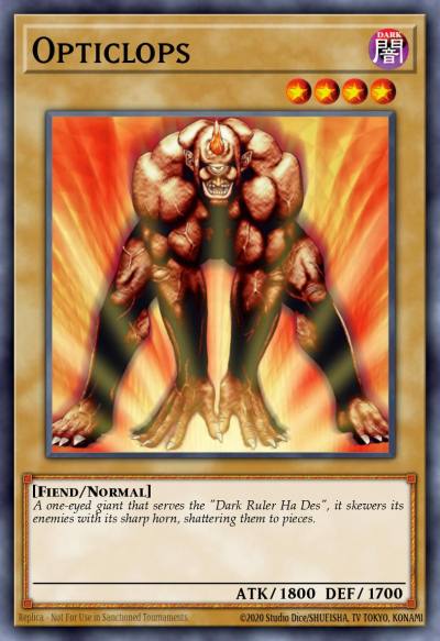 Opticlops Common DB2-EN131 Dark Beginning 2 Yugioh card