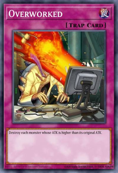 Overworked Super Rare AP05-EN012 Astral Pack Five Yugioh card