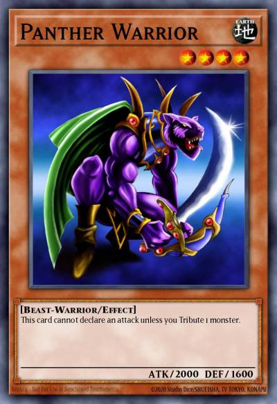 Panther Warrior Secret Rare CT2-EN006 Collectible Tins 2005 Yugioh card