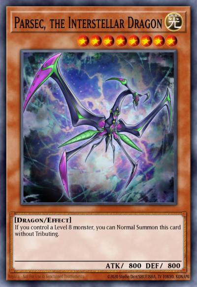 Parsec the Interstellar Dragon Common LTGY-EN015 Lord of the Tachyon Galaxy Yugioh card