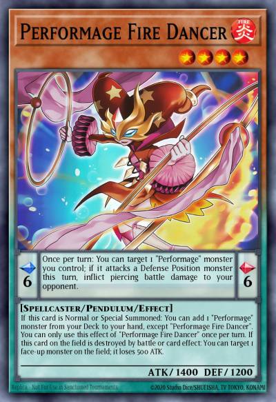 Performage Fire Dancer Super Rare MZTM-EN049 Maze of the Master Yugioh card