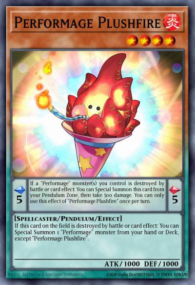 Performage Plushfire Common DOCS-EN016 Dimension of Chaos Yugioh card
