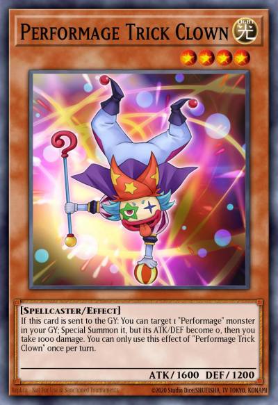 Performage Trick Clown Common MP16-EN062 2016 Mega-Tin Mega Pack Yugioh card