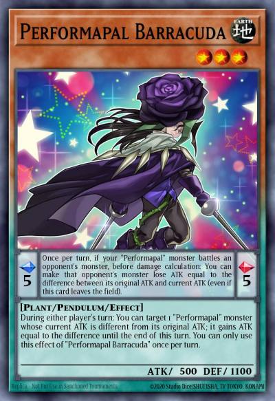 Performapal Barracuda Super Rare DPDG-EN003 Duelist Pack Dimensional Guardians Yugioh card