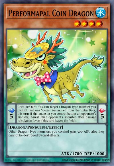 Performapal Coin Dragon Rare MACR-EN005 Maximum Crisis Yugioh card