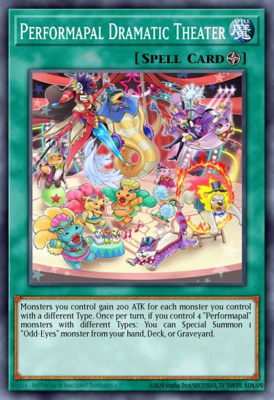 Performapal Dramatic Theater Common YS16-EN021 Starter Deck Yuya Yugioh card