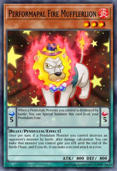 Performapal Fire Mufflerlion Common MP15-EN191 2015 Mega-Tin Mega Pack Yugioh card