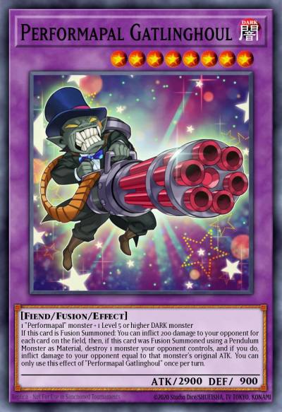 Performapal Gatlinghoul Common LEDD-ENC28 Legendary Dragon Decks Yugioh card