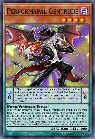 Performapal Gentrude Super Rare DIFO-EN001 Dimension Force Yugioh card