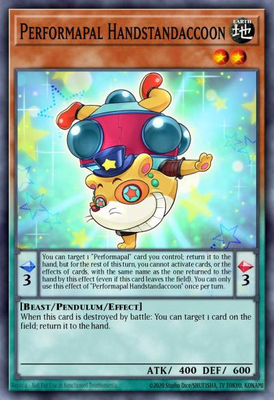 Performapal Handstandaccoon Common MP17-EN174 2017 Mega-Tin Mega Pack Yugioh card