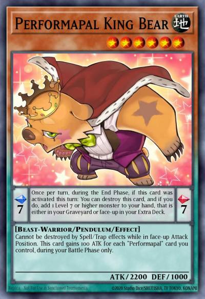 Performapal King Bear Ultra Rare YS16-EN002 Starter Deck Yuya Yugioh card