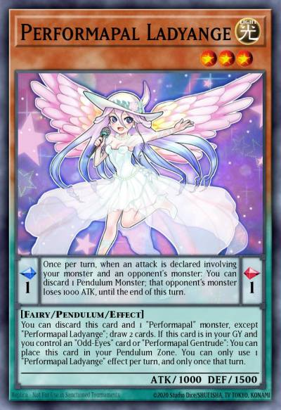 Performapal Ladyange Super Rare DIFO-EN002 Dimension Force Yugioh card