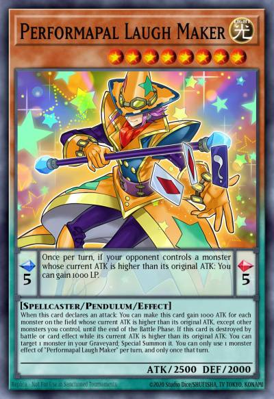 Performapal Laugh Maker Rare RATE-EN004 Raging Tempest Yugioh card
