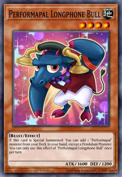 Performapal Longphone Bull Super Rare YS16-EN006 Starter Deck Yuya Yugioh card