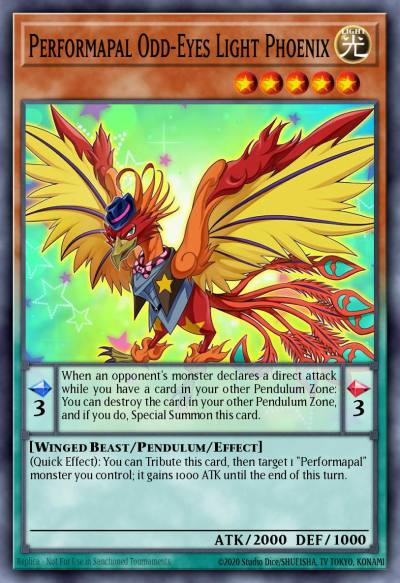 Performapal Odd-Eyes Light Phoenix Common LEDD-ENC06 Legendary Dragon Decks Yugioh card