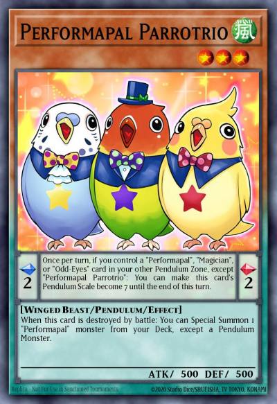 Performapal Parrotrio Super Rare YS16-EN005 Starter Deck Yuya Yugioh card