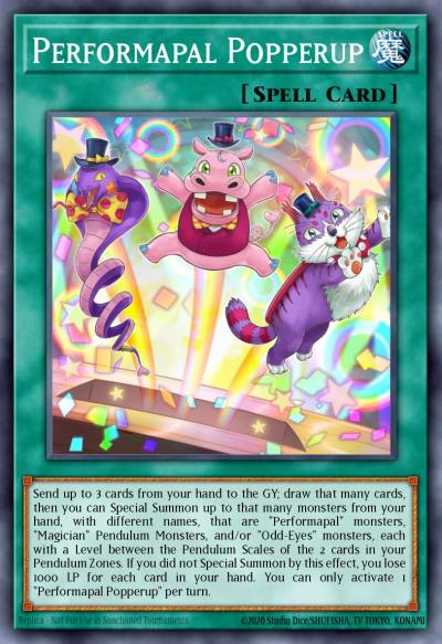 Performapal Popperup Rare LED6-EN047 Legendary Duelists Magical Hero Yugioh card
