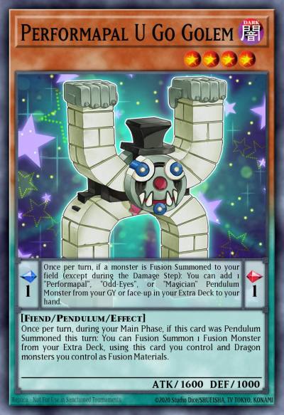 Performapal U Go Golem Common LEDD-ENC10 Legendary Dragon Decks Yugioh card