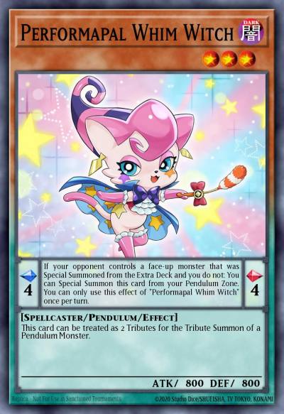 Performapal Whim Witch Rare INOV-EN002 Invasion Vengeance Yugioh card