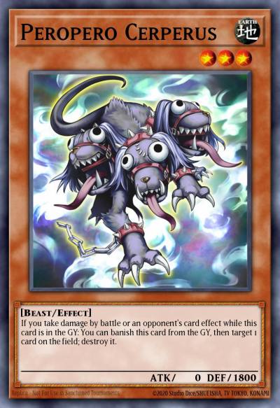 Peropero Cerperus Gold Secret Rare PGL2-EN008 Premium Gold Return of the Bling Yugioh card