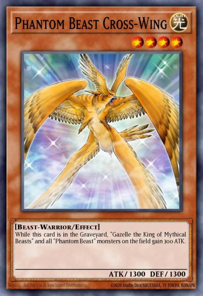 Phantom Beast Cross-Wing Common GLD2-EN011 Gold Series 2009 Yugioh card