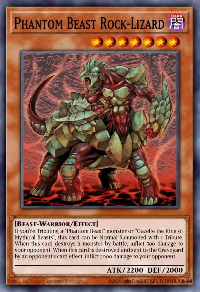 Phantom Beast Rock-Lizard Super Rare FOTB-ENSE1 Force of the Breaker Special Edition Yugioh card