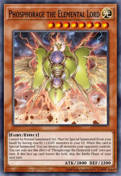 Phosphorage the Elemental Lord Super Rare FLOD-EN026 Flames of Destruction Yugioh card