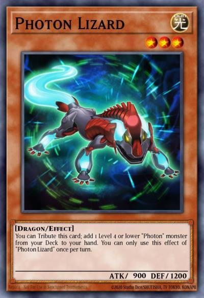 Photon Lizard Super Rare NUMH-EN023 Number Hunters Yugioh card