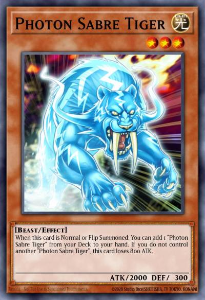 Photon Sabre Tiger Common EGO1-EN013 Egyptian God Deck Obelisk the Tormentor Yugioh card