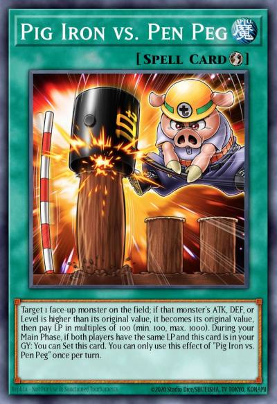 Pig Iron vs Pen Peg Common CYAC-EN068 Cyberstorm Access Yugioh card