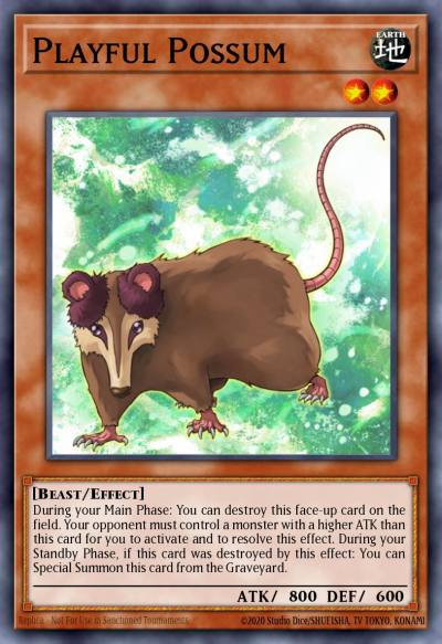 Playful Possum Rare DREV-EN007 Duelist Revolution Yugioh card