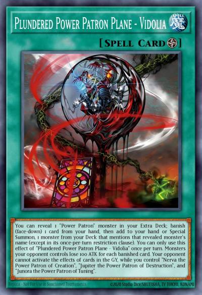 Plundered Power Patron Plane - Vidolia Super Rare BLZD-EN057 Blazing Dominion Yugioh card