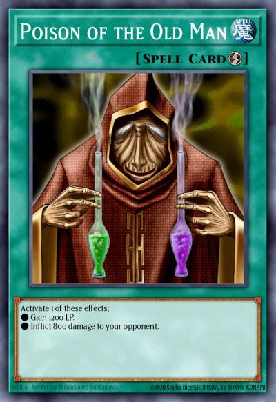 Poison of the Old Man Common DR1-EN088 Dark Revelation Volume 1 Yugioh card