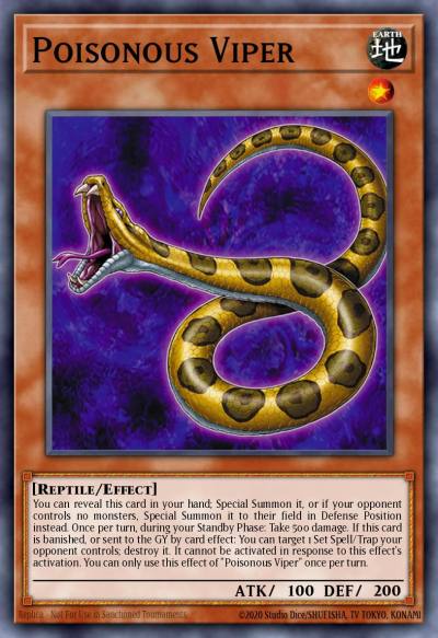 Poisonous Viper New BLGG-EN030 Battles of Legend: Glorious Gallery Yugioh card