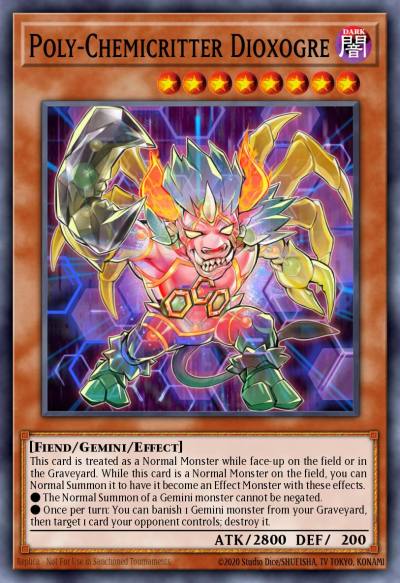 Poly-Chemicritter Dioxogre Rare INOV-EN026 Invasion Vengeance Yugioh card